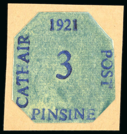 Stamp of Ireland » Forerunners (L1-L45) 1921 3d "CATHAIR POST 3 PINSINE" on greenish paper,