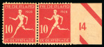 Stamp of Olympics » 1928 Amsterdam » Issued Stamps, Covers and Cancellations 1928 Olympics group incl. two examples of the 10c with variety IMPERF. AT RIGHT between stamp and margin