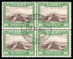 Stamp of South West Africa 1931 10s and 20s in used blocks of four, with two examples of the 20s