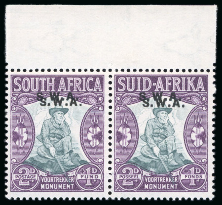 Stamp of South West Africa 1927-35, small range of ovpt varieties on cards