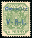 Stamp of South Africa » Transvaal Wolmaransstad: 1900 "Cancelled / V-R-I" 1/2d unused, 1d and Transvaal 1d mint