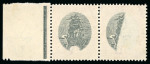 Stamp of South Africa » Union & Republic of South Africa 1926 1d black and carmine in marginal pair mint n.h. with complete offset of black on one stamp