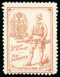 Stamp of South Africa » Anglo Boer War 1900-01 Boer War group of 4 labels in brown on gummed paper mint n.h