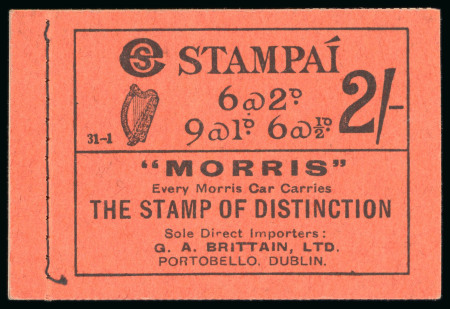 Stamp of Ireland » Booklets 1931-38, 2 shilling, part unexploded booklet, black