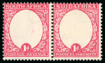 Stamp of South Africa » Union & Republic of South Africa 1930 1d Darmstadt trial material on stocksheet for