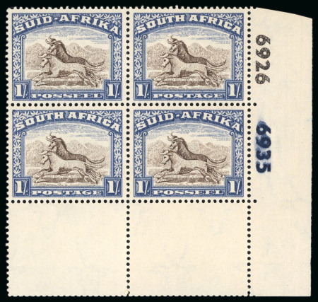 Stamp of South Africa » Union & Republic of South Africa 1930-48 accumulation of mint blocks of 4 and pairs arranged on stocksheets