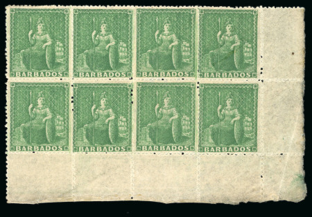 Stamp of Barbados 1852-82 accumulation on cards, mostly identified, useful mint and used ranges with duplication