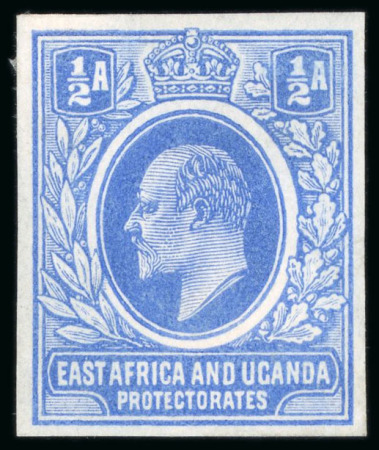 Stamp of Kenya, Uganda and Tanganyika » Kenya, Uganda and Tanganyika 1903 1/2a colour trials imperforate on gummed watermarked paper in issued colours (8)