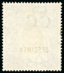 Stamp of Kenya, Uganda and Tanganyika » Kenya, Uganda and Tanganyika 1903 1/2a to 10R mint l.h. set of 14 with "SPECIMEN" ovpt as well as the 20R and 50R