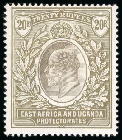 Stamp of Kenya, Uganda and Tanganyika » Kenya, Uganda and Tanganyika 1903 Wmk CC 20R grey and stone mint with original gum