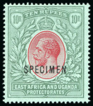 Stamp of Kenya, Uganda and Tanganyika » Kenya, Uganda and Tanganyika 1912 Wmk multi CA set of 17 values to 20r (both) with