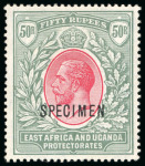 Stamp of Kenya, Uganda and Tanganyika » Kenya, Uganda and Tanganyika 1912 Wmk multi CA set of 17 values to 20r (both) with