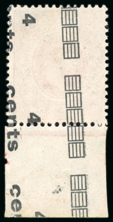Stamp of Kenya, Uganda and Tanganyika » Kenya, Uganda and Tanganyika 1919 4c on 6c scarlet lower marginal n.h. with the surcharge on reverse variety