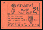 Stamp of Ireland » Booklets 1931-38, 2 shilling, complete unexploded booklet, black