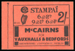 Stamp of Ireland » Booklets 1931-38, 2 shilling, empty unexploded booklet, black
