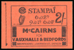 Stamp of Ireland » Booklets 1931-38, 2 shilling, complete unexploded booklet, black