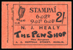 Stamp of Ireland » Booklets 1938-41, 2 shilling, complete unexploded booklet, black