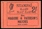 Stamp of Ireland » Booklets 1940, 2 shilling, part unexploded booklet, black on