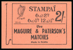 Stamp of Ireland » Booklets 1941-44, 2 shilling, complete unexploded booklet, black