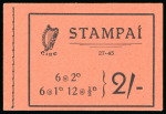 Stamp of Ireland » Booklets 1945, 2 shilling, complete unexploded booklet, black