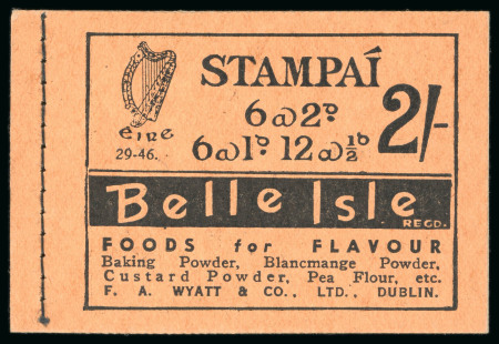 Stamp of Ireland » Booklets 1946-47, 2 shilling, complete unexploded booklet, black