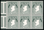 Stamp of Ireland » Booklets 1931-40 "SE" wmk 2d green, mint n.h. complete booklet pane of six