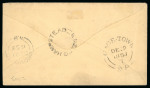 Stamp of Canada » New Brunswick 1851 3d bright red with four fine to good margins on cover
