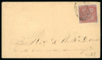 Stamp of Canada » New Brunswick 1851 3d bright red with four fine to good margins on cover