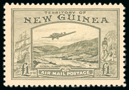 Stamp of New Guinea 1939 Air 1/2d to £1 mint set of 15, most are n.h.