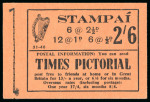 Stamp of Ireland » Booklets 1948-52, 2s6d shilling, complete unexploded booklet,
