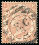 Stamp of Large Lots and Collections Great Britain: 1840-1900 used collection in stockbook incl. high values