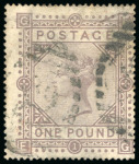 Stamp of Large Lots and Collections Great Britain: 1840-1900 used collection in stockbook incl. high values
