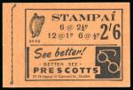 Stamp of Ireland » Booklets 1948-52, 2s6d shilling, complete unexploded booklet,
