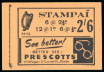 Stamp of Ireland » Booklets 1948-52, 2s6d shilling, complete unexploded booklet,