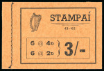 Stamp of Ireland » Booklets 1962, 3s shilling, two complete unexploded booklets,