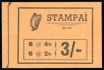 Stamp of Ireland » Booklets 1962, 3s shilling, two complete unexploded booklets,