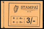 Stamp of Ireland » Booklets 1962, 3s shilling, complete unexploded booklets, black