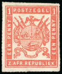 Stamp of South Africa » Transvaal 1870 small group of the rouletted issue on a Hagner