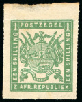 Stamp of South Africa » Transvaal 1870 small group of the rouletted issue on a Hagner