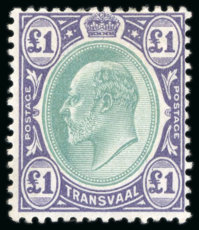Stamp of South Africa » Transvaal 1903 Wmk multi CA £1 green and violet mint h.r