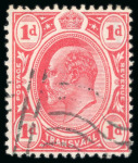 Stamp of South Africa » Transvaal 1905 wmk multi CA 1d scarlet fine used with inverted wmk