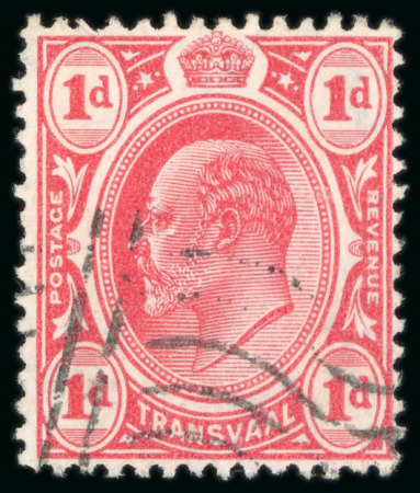 Stamp of South Africa » Transvaal 1905 wmk multi CA 1d scarlet fine used with inverted wmk