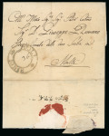 Stamp of Malta 1816  Folded incoming cover from Corfu with large double