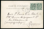 Stamp of Malta 1905 Ppc to Italy franked Malta KEVII 1/2d (2) tied