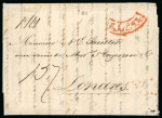 Stamp of Malta 1811 Entire addressed to London rated '1/4' showing