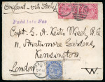 Stamp of Malta 1891 Envelope for London franked Malta 1d vertical