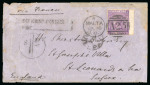 Stamp of Malta 1870 Envelope to England franked GB 6d violet plate