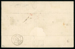 Stamp of Malta 1879 Registered folded cover to France franked GB 1869