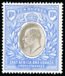 Stamp of Kenya, Uganda and Tanganyika » Kenya, Uganda and Tanganyika 1903-10, mint collection neatly presented on album pages with 1903 to 5r plus both 10R