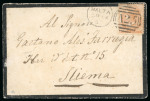 Stamp of Malta 1867 Small mourning envelope to Sliema franked Malta